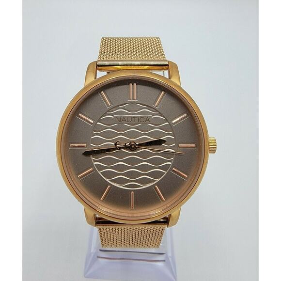 Nautica "Coral Gables" NAPCGP908 Rose Gold Stainless Steel Analog Quartz Watch - Picture 1 of 10